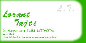 lorant tajti business card